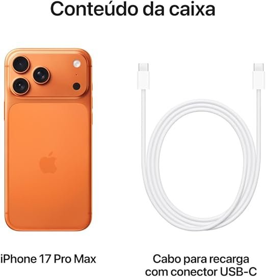 apple iphone 17 pro max (1 tb) laranja cósmico