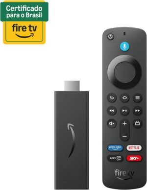 fire tv stick hd (geração mais recente) | com controle remoto por voz com alexa (inclui comandos de tv), controles de casa inteligente e streaming em hd