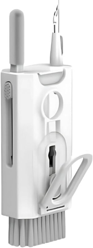 kit limpeza pc – limpador de teclado multifuncional 8 em 1 com removedor de teclas, escova retrátil, limpador de tela e fones. ideal para notebook, celular, mouse e eletrônicos