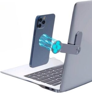 suporte magnético em alumínio para fixar no notebook compatível com macbook imac computador