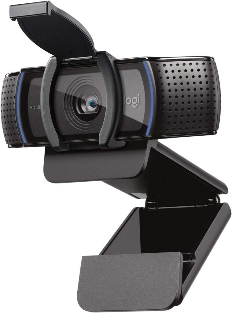 webcam full hd logitech c920s com microfone embutido e proteção de privacidade para chamadas e gravações em video widescreen 1080p compatível com logitech capture
