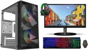 pc gamer intel i5 3470 16gb ddr3 ssd 240gb monitor 19'' kit gamer: teclado, mouse e headset