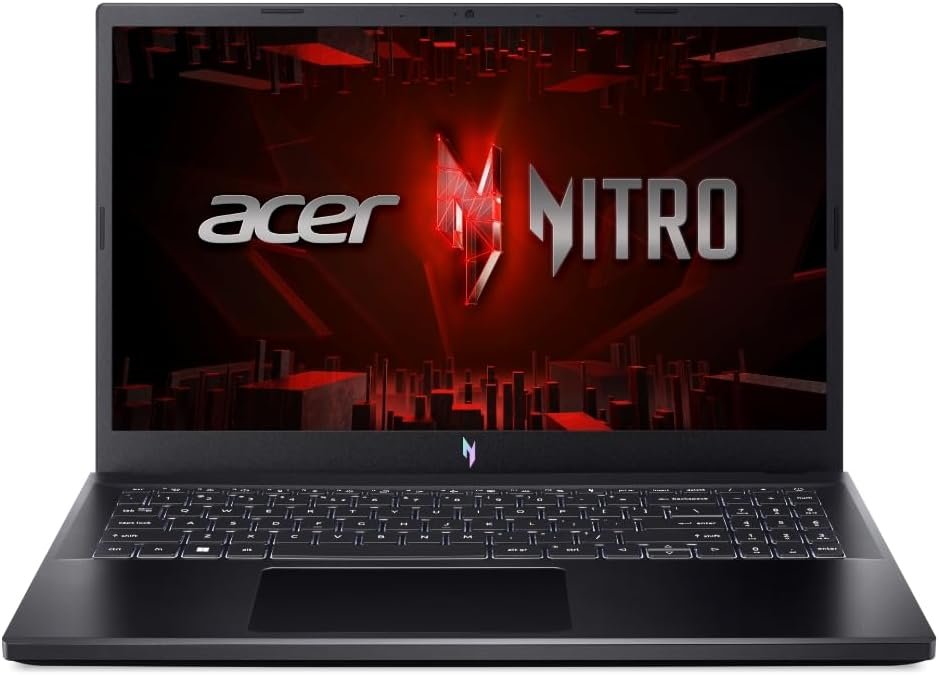 notebook acer nitro v15 anv15 51 58az 13ª geração intel core i5 13420h, 8gb ram, 512gb ssd, nvidia rtx 3050, 15.6" fhd led ips 144hz, windows 11, preto, retroiluminado