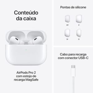 airpods pro (2ª geração) com estojo de recarga magsafe (usb c) branco