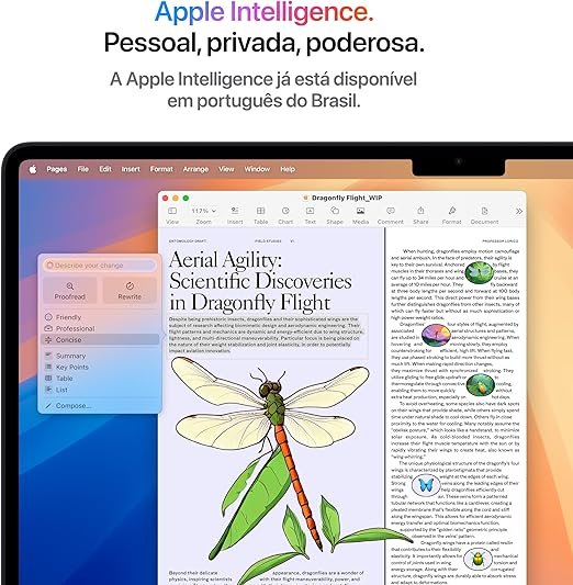 apple 2025 macbook air (de 13 polegadas, processador m4 da apple com cpu 10‑core e gpu 8‑core, 16gb memória unificada, 256 gb) prateado