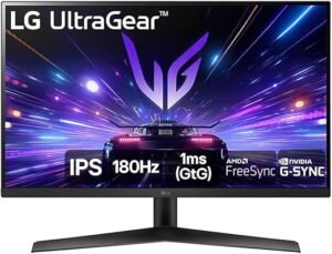 monitor gamer lg ultragear 27” 27gs60f b ips full hd 180hz 1ms (gtg) nvidia® g sync® amd freesync™ hdr10 srgb 99% hdmi displayport