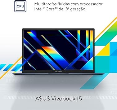 notebook asus vivobook 15, intel core i5, 16 gb, 512 gb ssd w11 home, 15.6'' fhd, quiet blue x1504va nj1745w