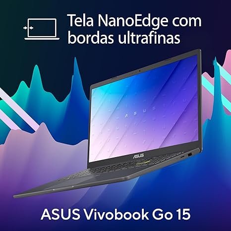 notebook asus vivobook go 15, intel celeron dual core n4500, 4 gb, 128 gb ssd w11 home, 15,60" led, star black e510ka br808ws