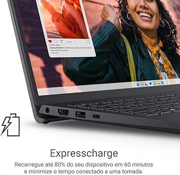 notebook dell inspiron i15 i1300 a30p 15.6" full hd 13ª gen intel core i5 8gb 512gb ssd win 11 preto carbono