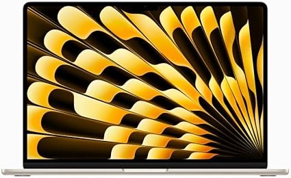 notebook macbook air (2023) apple com chip m2: tela liquid retina de 15,3 polegadas, 16 gb de ram, 512 gb de memória interna estelar